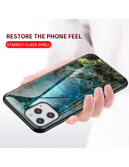 iPhone 12 Pro Max Marmorskal 9H Härdat Glas Baksida Glassback V2