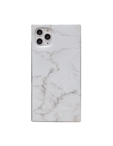 Marmorskal för iPhone 11 Pro med vit marmorering, sett framifrån