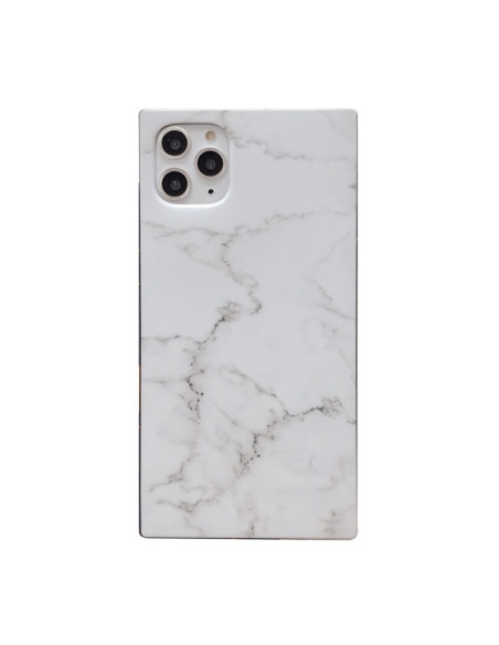 Marmorskal för iPhone 11 Pro med vit marmorering, sett framifrån