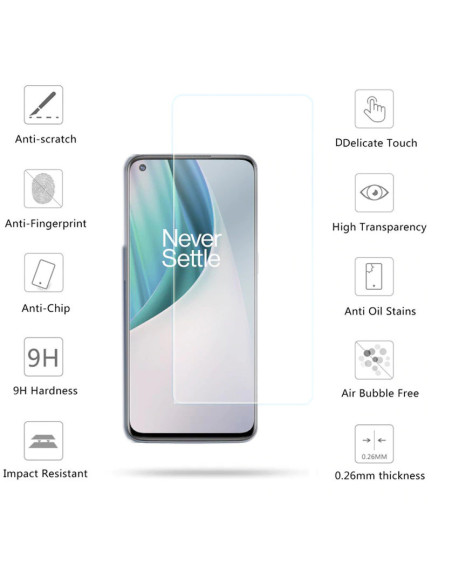 OnePlus Nord N100 Härdat glas 0.26mm 2.5D 9H