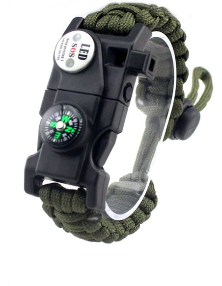Paracord Survival Armband Taktiskt Nödutrustningssats