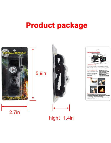 Paracord Survival Armband Taktiskt Nödutrustningssats