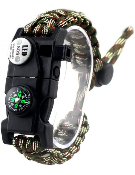 Paracord Survival Armband Taktiskt Nödutrustningssats