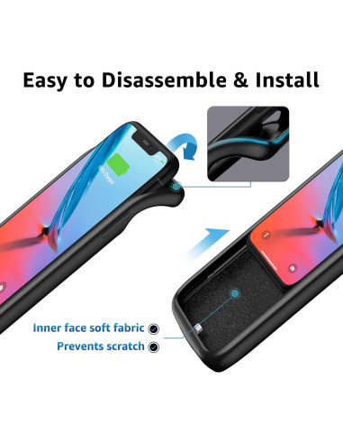 iPhone 12 Mini Stöttåligt Batteriskal Titan V2 4700mAh