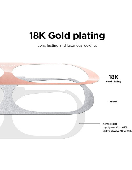 Närbild av AirPods Pro Dust Guard som visar den 18K guldpläteringen och materialdetaljer