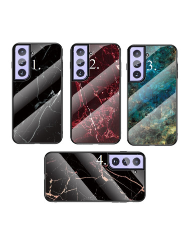 Samsung S21 Plus Marmorskal 9H Härdat Glas Baksida Glassback V2