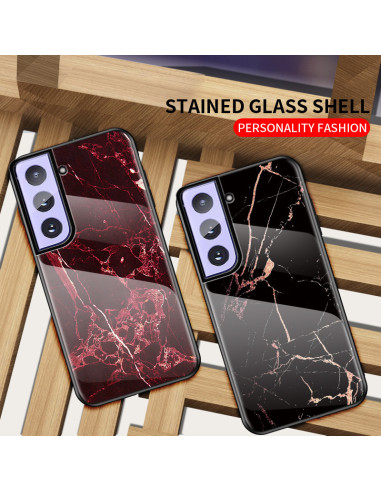 Samsung S21 Plus Marmorskal 9H Härdat Glas Baksida Glassback V2