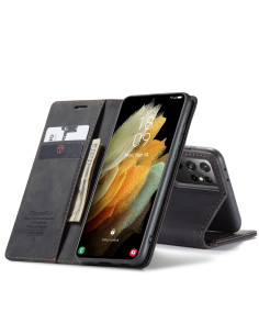 Samsung S21 Ultra Exklusivt Elegant Flipfodral CaseMe 3-FACK