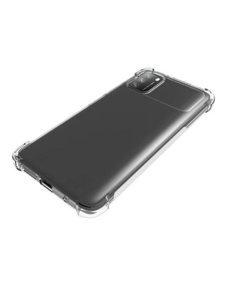 Transparent TPU-skal för Xiaomi Poco M3, sedd från sidan med förstärkta hörn