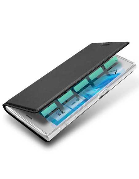 Xperia XZ &amp; XZs Flipfodral Skin Pro med Kortfack