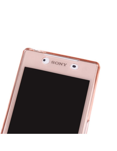Detaljvy av Xperia Z5 silikonfodral med öppning för kamera och sensor