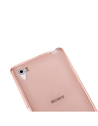 Baksidan av 360° Heltäckande Silikonfodral Xperia Z5 i transparent färg