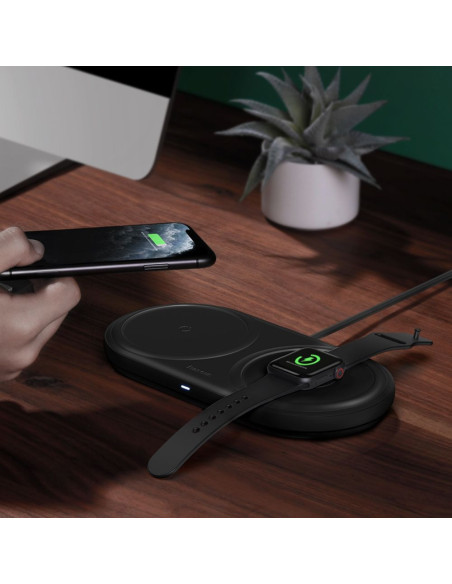 2-in-1 Baseus Planet Trådlös Laddare + Sladdspole