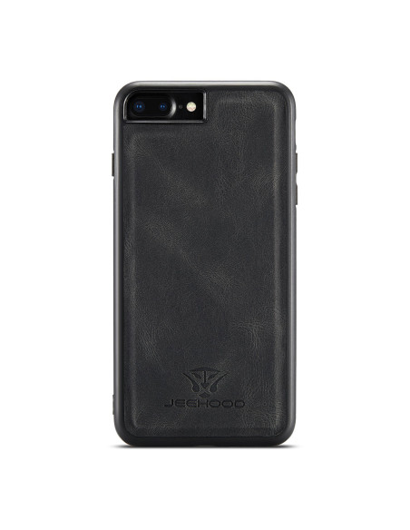 Svart stöttåligt skal för iPhone 8 Plus med texturerad yta, visad bakifrån
