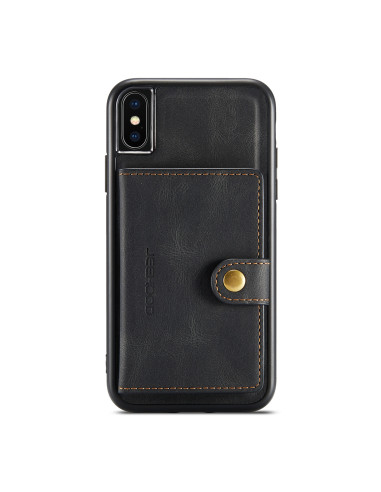iPhone XS Max Stöttåligt Skal med Magnetisk Korthållare JeeHood