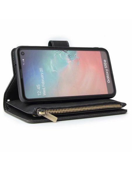 Samsung S10e Multifunktionellt Plånboksfodral Zipper 8-Fack
