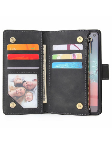 Samsung S10e Multifunktionellt Plånboksfodral Zipper 8-Fack