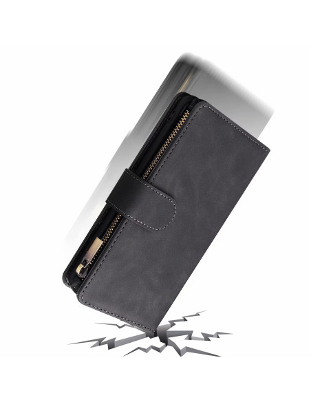 Samsung S10 Multifunktionellt Plånboksfodral Zipper 8-Fack