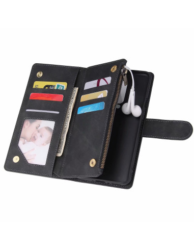 OnePlus 7 Pro Multifunktionellt Plånboksfodral Zipper 8-Fack