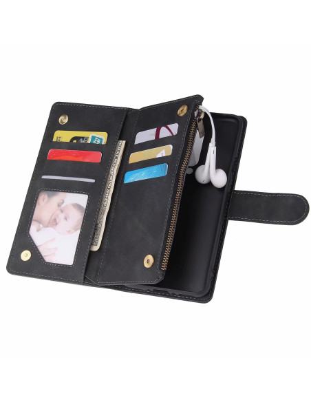OnePlus 7 Pro Multifunktionellt Plånboksfodral Zipper 8-Fack