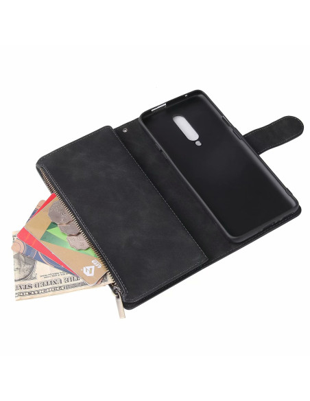 OnePlus 7 Pro Multifunktionellt Plånboksfodral Zipper 8-Fack