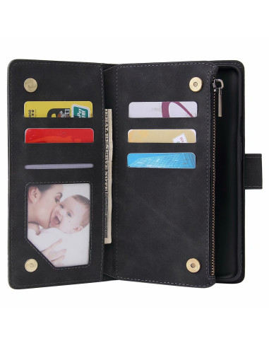 OnePlus 7 Pro Multifunktionellt Plånboksfodral Zipper 8-Fack