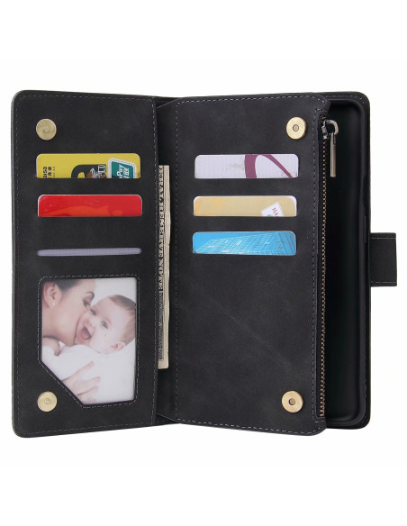 OnePlus 7 Pro Multifunktionellt Plånboksfodral Zipper 8-Fack