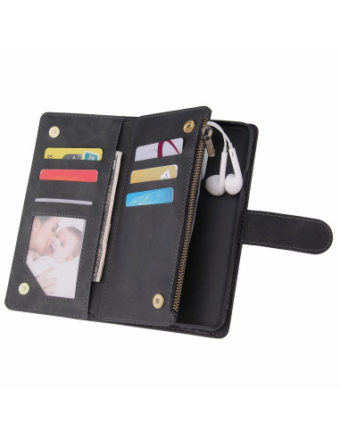OnePlus 7T Pro Multifunktionellt Plånboksfodral Zipper 8-Fack