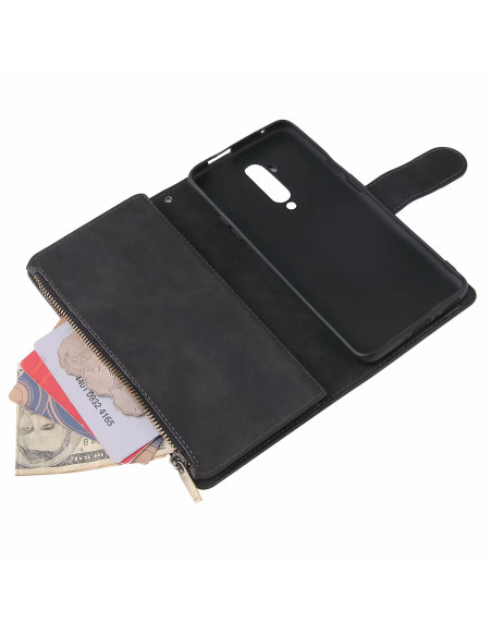 OnePlus 7T Pro Multifunktionellt Plånboksfodral Zipper 8-Fack