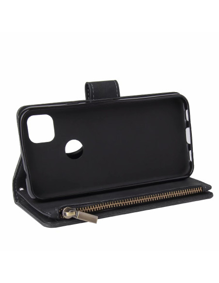 Google Pixel 4a 4G/LTE Multifunktionellt Plånboksfodral Zipper 8-Fack