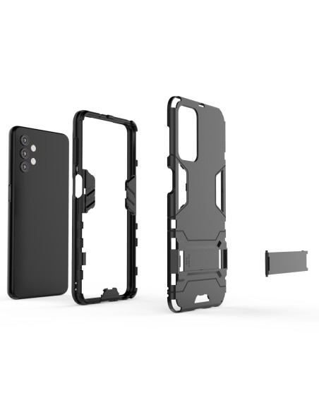 Stöttåligt skal för Samsung A32 5G med kickstand, visat från sidan med telefonen avlägsnad