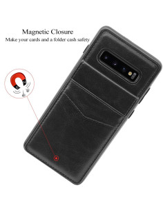 Samsung S10 Mobilskal Korthållare 4-FACK Retro V3