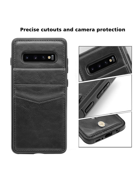 Samsung S10 Mobilskal Korthållare 4-FACK Retro V3
