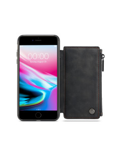 iPhone 7 Plus Skal Korthållare &amp; Dragkedja 5-FACK CaseMe Flippr