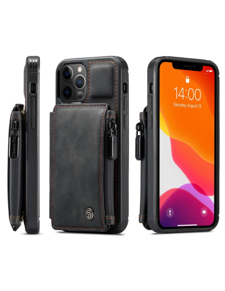 iPhone 12 Pro Skal Korthållare &amp; Dragkedja 4-FACK CaseMe Flippr