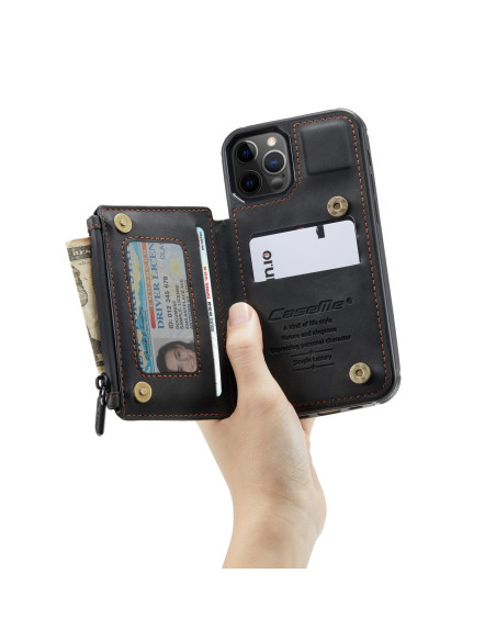 iPhone 12 Pro Skal Korthållare &amp; Dragkedja 4-FACK CaseMe Flippr