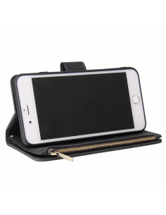 iPhone 7 Plus / 8 Plus Multifunktionellt Plånboksfodral Zipper 8-Fack