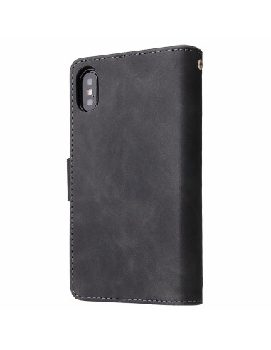 iPhone XS Max Multifunktionellt Plånboksfodral Zipper 8-Fack