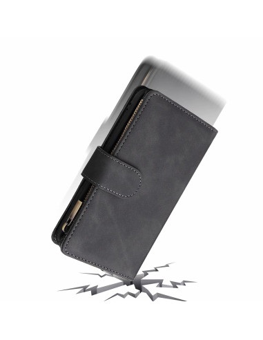 iPhone XS Max Multifunktionellt Plånboksfodral Zipper 8-Fack