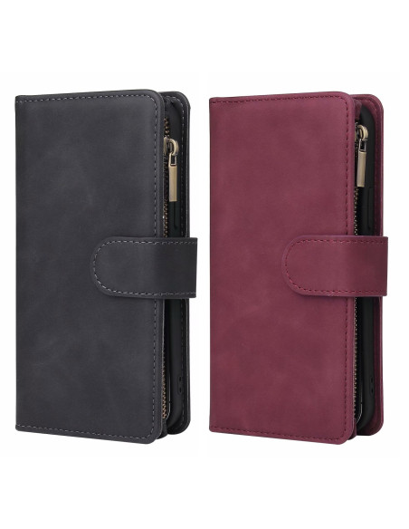iPhone 7 / 8 / SE (2020&amp;2022) Multifunktionellt Plånboksfodral Zipper 8-Fack