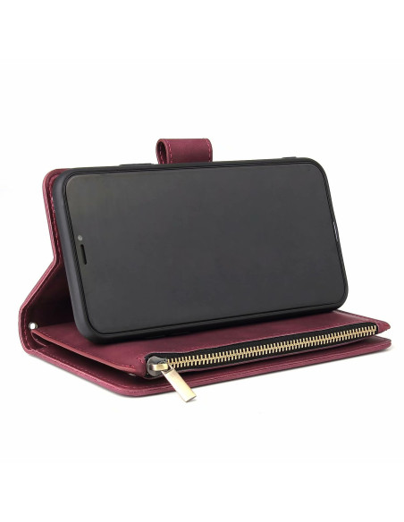 iPhone 11 Pro Multifunktionellt Plånboksfodral Zipper 8-Fack