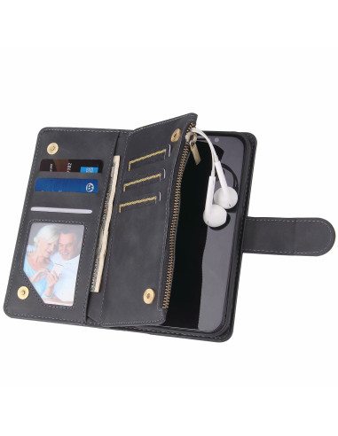 iPhone 12 Mini Multifunktionellt Plånboksfodral Zipper 8-Fack