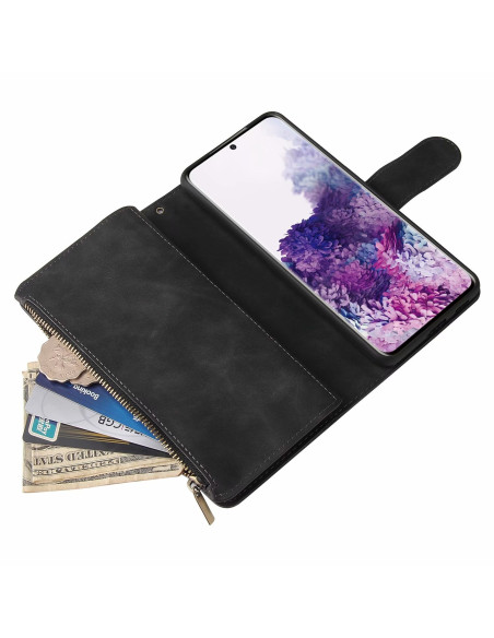 Samsung S21 Multifunktionellt Plånboksfodral Zipper 8-Fack