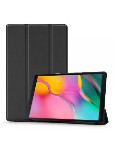 Svart flipfodral för Samsung Tab S5e med veckad framsida som kan vikas till stativ
