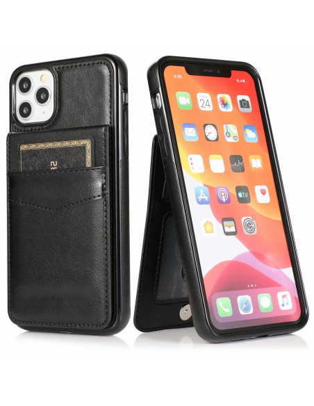 iPhone 11 Pro Mobilskal Korthållare 6-FACK Retro V3