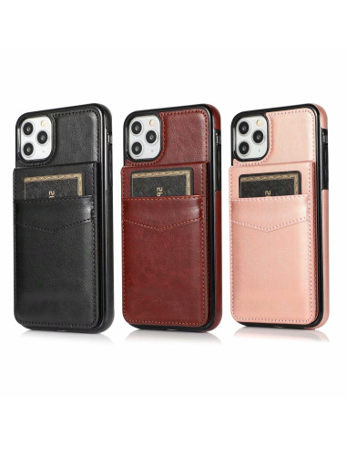 iPhone 11 Pro Mobilskal Korthållare 6-FACK Retro V3