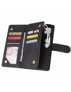 Samsung A12 Multifunktionellt Plånboksfodral Zipper 8-Fack