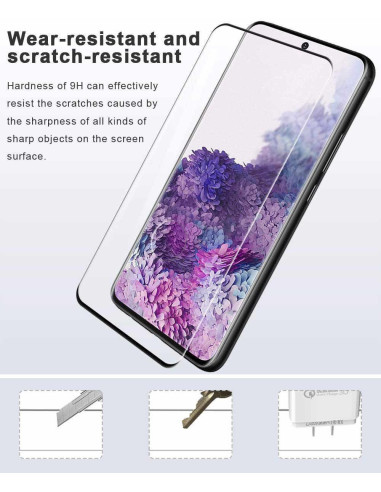 Samsung S20 Plus Härdat Glas 3D 0.26mm 9H Fullframe