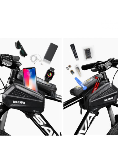 Vattentät Cykelväska med Mobilfack WildMan HardPouch XXL