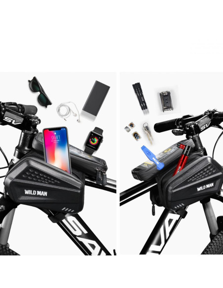 Vattentät Cykelväska med Mobilfack WildMan HardPouch XXL